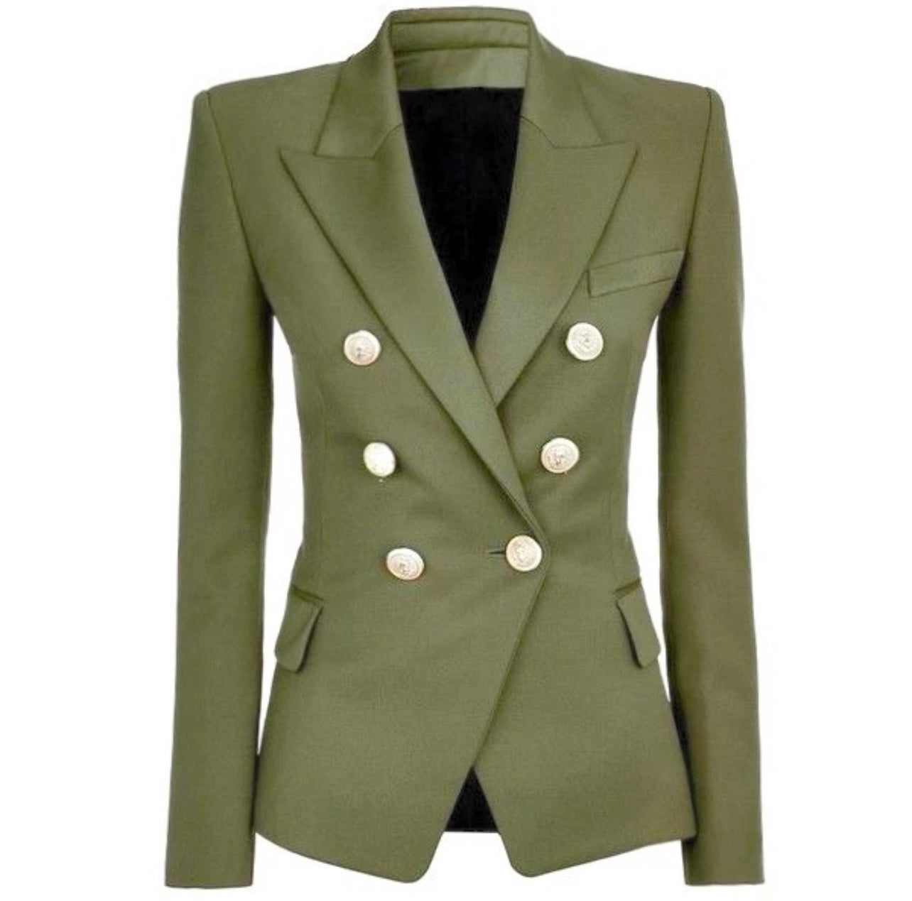 Olive Double Breasted Blazer