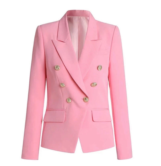 Power Pink Double Breasted Blazer